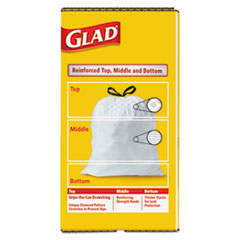 CLO78526CT - Glad® Tall Kitchen Drawstring Trash Bags