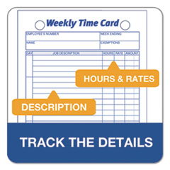 TOP3016 - TOPS® Weekly Employee Time Card