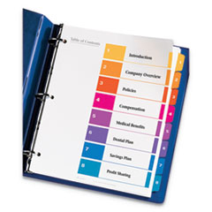 AVE11186 - Avery® Ready Index® Contemporary Multicolor Table of Contents Dividers