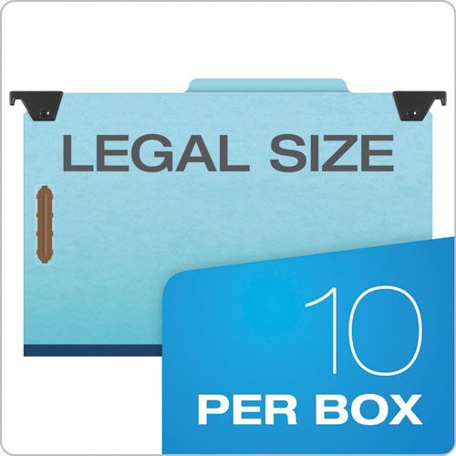 Blue Pendaflex 2" Expansion Pressboard Hanging Folder Legal Six-Section 
