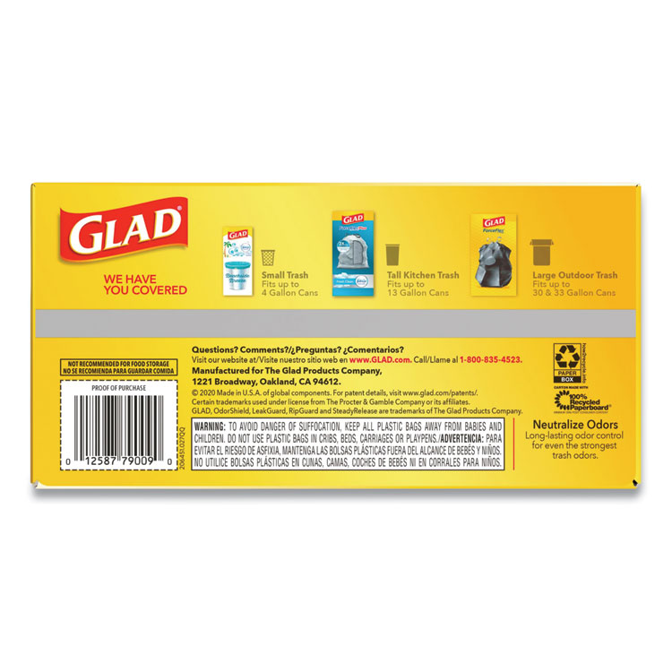 Glad® Tall Kitchen Drawstring Trash Bags - Clorox Professional 79009 CT -  Betty Mills