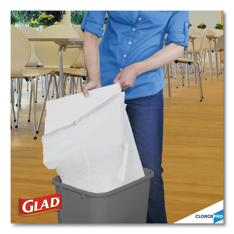 Perk Drawstring Tall Kitchen Trash Bags | 13 Gal | 0.9 Mil | 28 x 24 | White | 120/Box