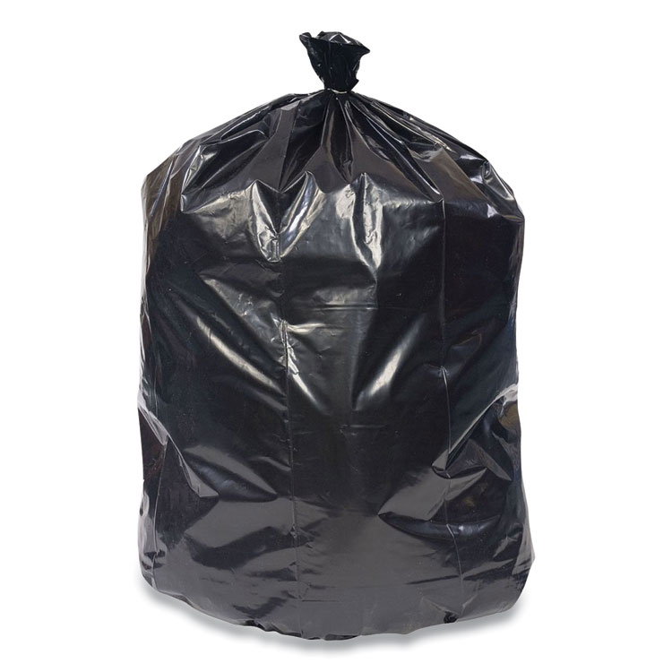 Stout T4349B15 Total Recycled Content Plastic Trash Bags 56 Gal