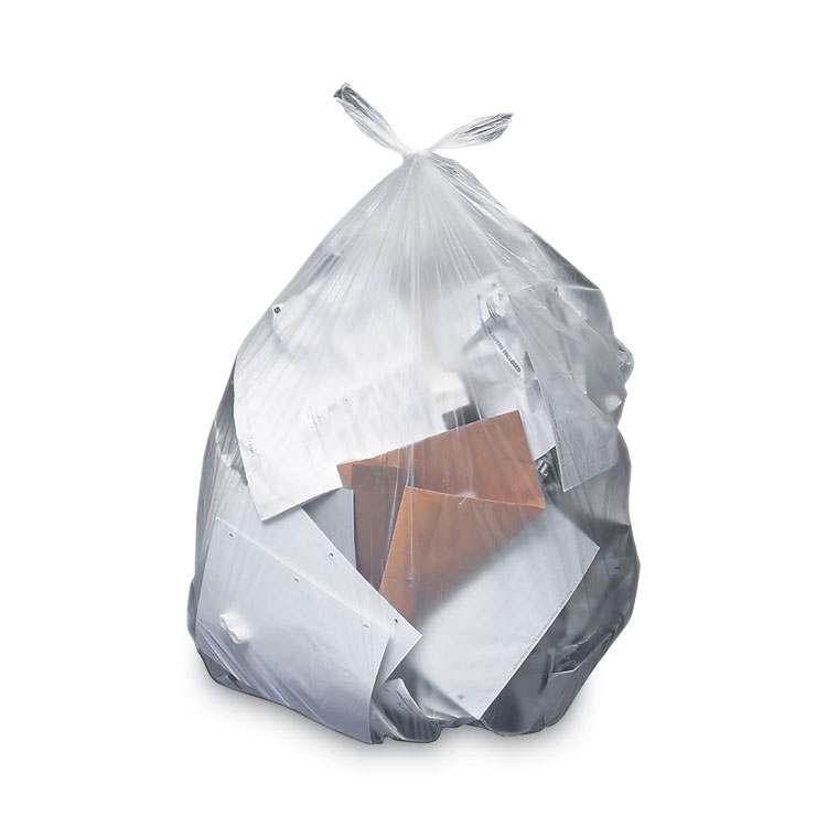 Stout T4349B15 Total Recycled Content Plastic Trash Bags 56 Gal