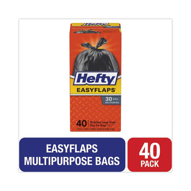 Reynolds Hefty Easy Flap 30 Gallon Trash Bags (Reynolds E27744)