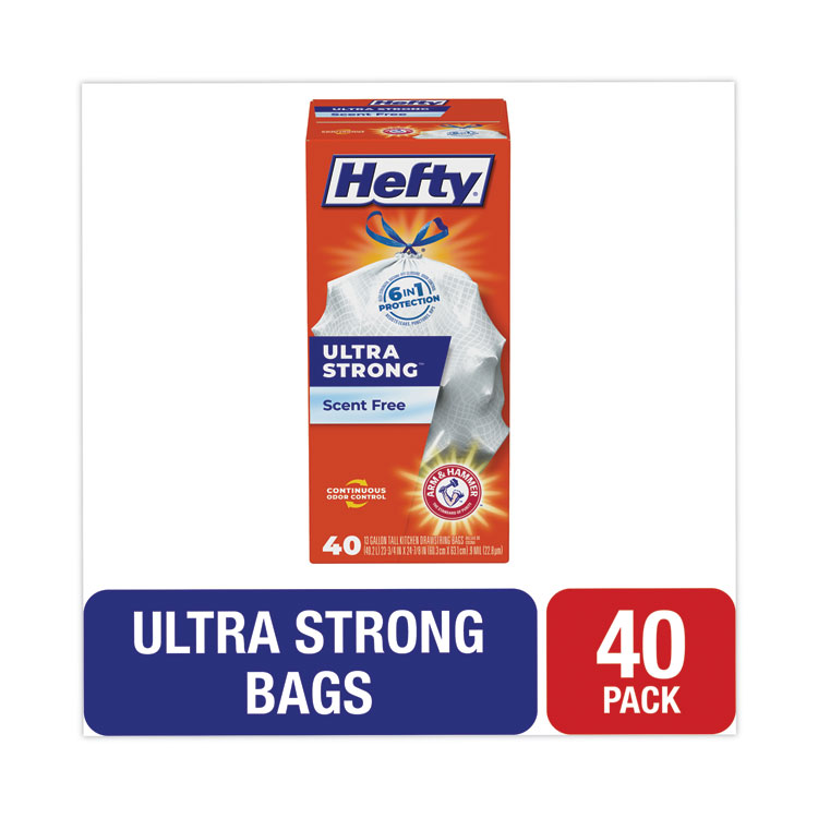 Webster 1DK200 13 Gallon White Drawstring Garbage Bags