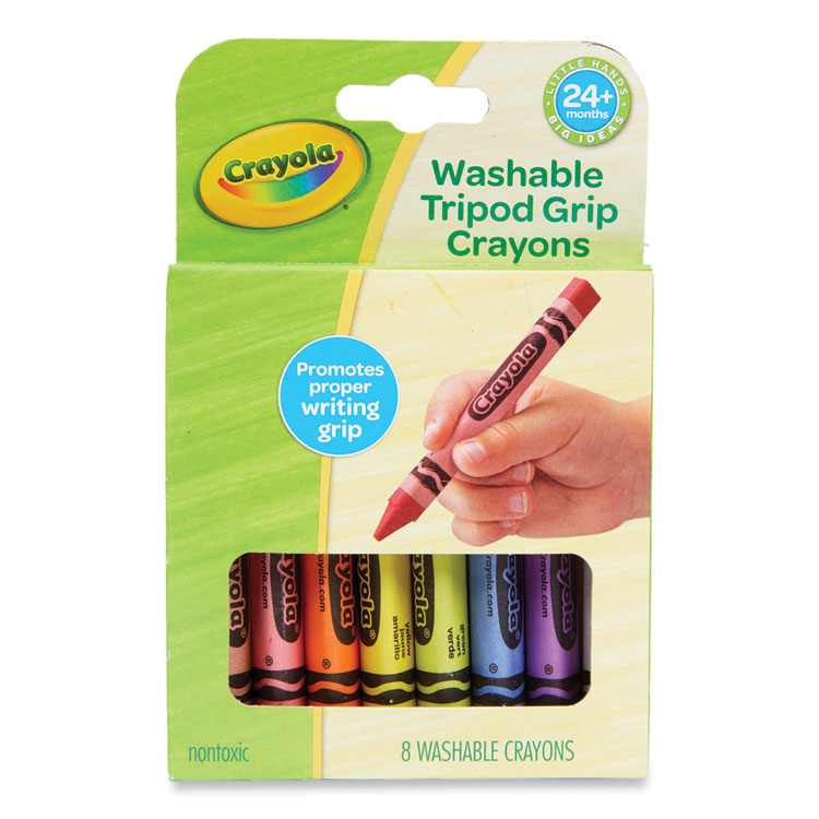 Crayola Kid's First Washable Crayon - Assorted Wax - 8