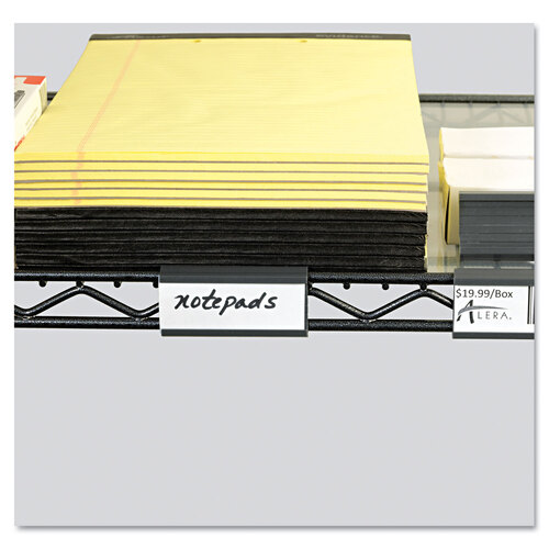ALESW59ST - Alera - Wire Shelving Shelf Tag, Side Load, 3&quot; Long, Gray, 10/Pack
