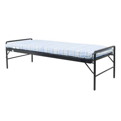 BLAARMYSETFR - Blantex - Army Style Bunkable Beds with Retractable Legs & 4" Thick Foam Mats (2)