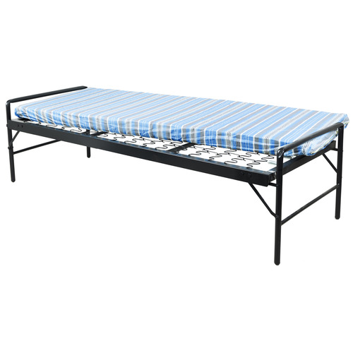 BLAARMYSETFR - Blantex - Army Style Bunkable Beds with Retractable Legs & 4" Thick Foam Mats (2)