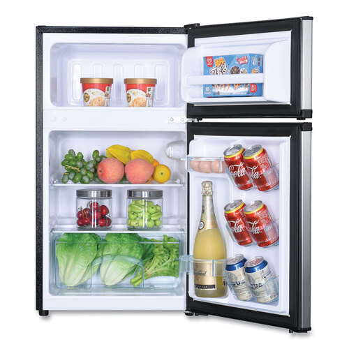 Avanti 31 in. 5.5 cu. ft. Mini Fridge with Freezer Compartment - Stainless  Steel