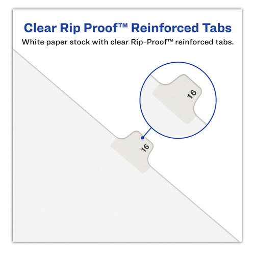 AVE01067 - Avery - Preprinted Legal Exhibit Side Tab Index Dividers, Avery Style, 10-Tab, 67, 11 x 8.5, White, 25/Pack, (1067)