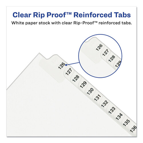 AVE01330 - Avery - Preprinted Legal Exhibit Side Tab Index Dividers, Avery Style, 25-Tab, 1 to 25, 11 x 8.5, White, 1 Set, (1330)