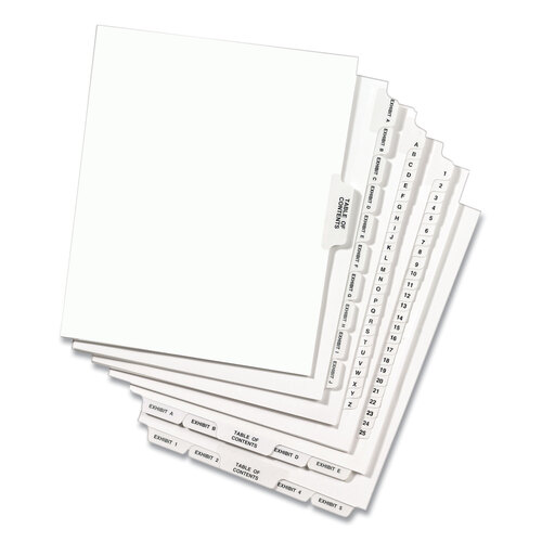 AVE01331 - Avery - Preprinted Legal Exhibit Side Tab Index Dividers, Avery Style, 25-Tab, 26 to 50, 11 x 8.5, White, 1 Set, (1331)