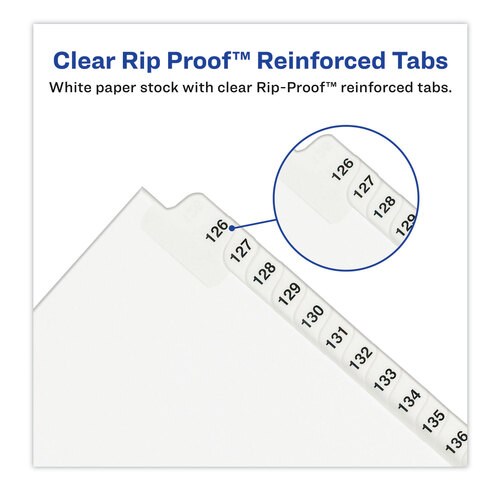 AVE01337 - Avery - Preprinted Legal Exhibit Side Tab Index Dividers, Avery Style, 25-Tab, 176 to 200, 11 x 8.5, White, 1 Set, (1337)