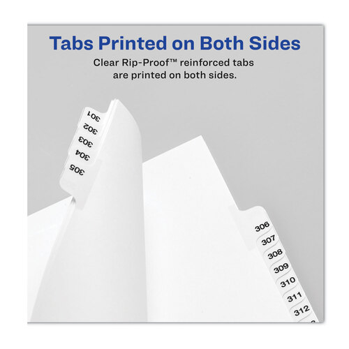 AVE01337 - Avery - Preprinted Legal Exhibit Side Tab Index Dividers, Avery Style, 25-Tab, 176 to 200, 11 x 8.5, White, 1 Set, (1337)