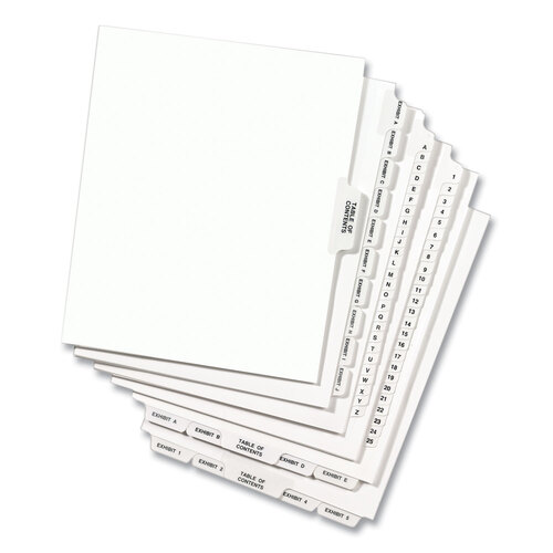 AVE01346 - Avery - Preprinted Legal Exhibit Side Tab Index Dividers, Avery Style, 25-Tab, 401 to 425, 11 x 8.5, White, 1 Set, (1346)