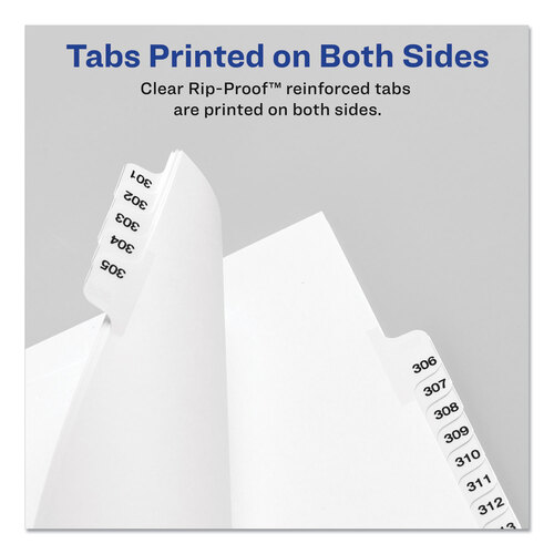 AVE01370 - Avery - Preprinted Legal Exhibit Side Tab Index Dividers, Avery Style, 26-Tab, Exhibit A to Exhibit Z, 11 x 8.5, White, 1 Set, (1370)