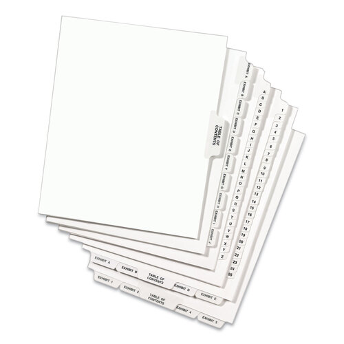 AVE01403 - Avery - Preprinted Legal Exhibit Side Tab Index Dividers, Avery Style, 26-Tab, C, 11 x 8.5, White, 25/Pack, (1403)