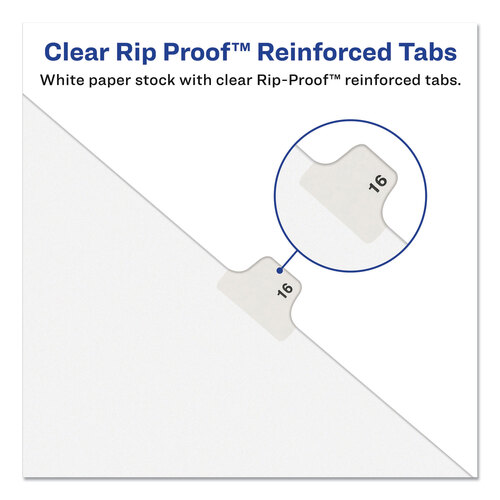 AVE01405 - Avery - Preprinted Legal Exhibit Side Tab Index Dividers, Avery Style, 26-Tab, E, 11 x 8.5, White, 25/Pack, (1405)
