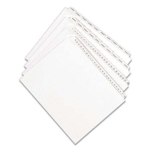AVE01702 - Avery - Preprinted Legal Exhibit Side Tab Index Dividers, Allstate Style, 25-Tab, 26 to 50, 11 x 8.5, White, 1 Set, (1702)