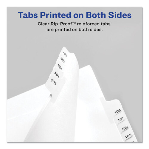 AVE01704 - Avery - Preprinted Legal Exhibit Side Tab Index Dividers, Allstate Style, 25-Tab, 76 to 100, 11 x 8.5, White, 1 Set, (1704)
