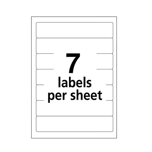 AVE05201 - Avery - Printable 4&quot; x 6&quot; - Permanent File Folder Labels, 0.69 x 3.44, White, 7/Sheet, 36 Sheets/Pack, (5201)