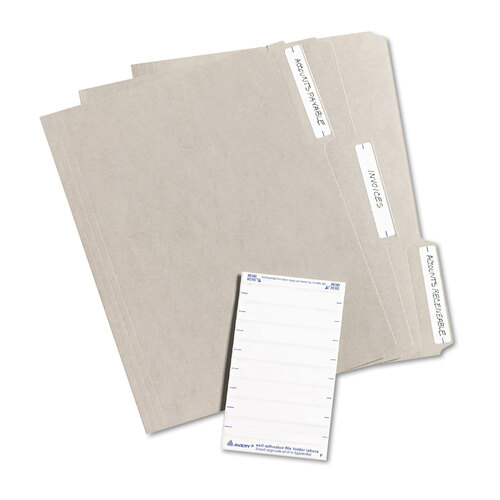 AVE05202 - Avery - Printable 4&quot; x 6&quot; - Permanent File Folder Labels, 0.69 x 3.44, White, 7/Sheet, 36 Sheets/Pack, (5202)