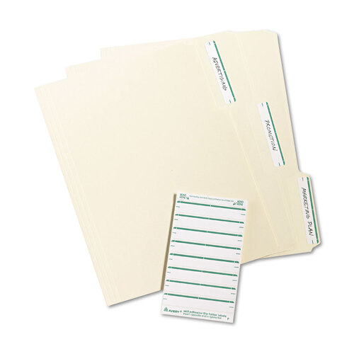 AVE05203 - Avery - Printable 4&quot; x 6&quot; - Permanent File Folder Labels, 0.69 x 3.44, White, 7/Sheet, 36 Sheets/Pack, (5203)