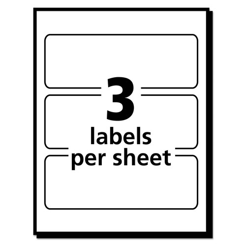 AVE05440 - Avery - Removable Multi-Use Labels, Inkjet/Laser Printers, 1.5 x 3, White, 3/Sheet, 50 Sheets/Pack, (5440)
