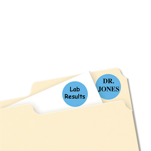 AVE05461 - Avery - Printable Self-Adhesive Removable Color-Coding Labels, 0.75&quot; dia, Light Blue, 24/Sheet, 42 Sheets/Pack, (5461)