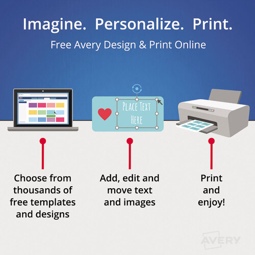AVE05466 - Avery - Printable Self-Adhesive Removable Color-Coding Labels, 0.75&quot; dia, Red, 24/Sheet, 42 Sheets/Pack, (5466)