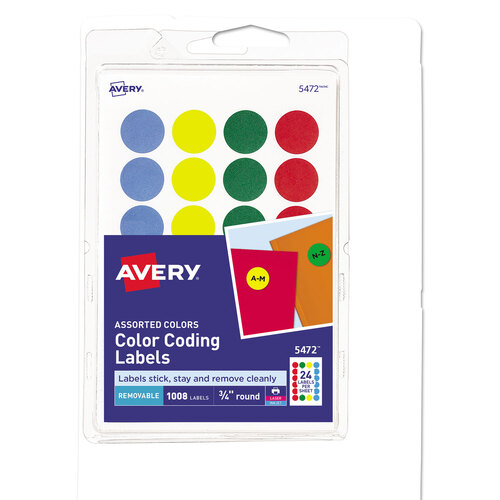 BettyMills Avery® Print or Write Removable ColorCoding Labels Avery