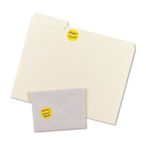 AVE05476 - Avery - Printable Self-Adhesive Removable Color-Coding Labels, 1.25&quot; dia, Neon Orange, 8/Sheet, 50 Sheets/Pack, (5476)