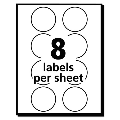 AVE05476 - Avery - Printable Self-Adhesive Removable Color-Coding Labels, 1.25&quot; dia, Neon Orange, 8/Sheet, 50 Sheets/Pack, (5476)
