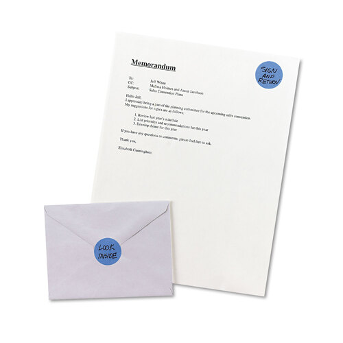 AVE05496 - Avery - Printable Self-Adhesive Removable Color-Coding Labels, 1.25&quot; dia, Light Blue, 8/Sheet, 50 Sheets/Pack, (5496)