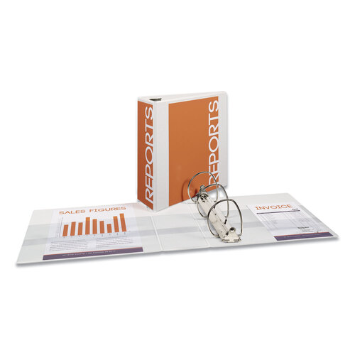 AVE09801 - Avery - Durable View Binder with DuraHinge and EZD Rings, 3 Rings, 4&quot; Capacity, 11 x 8.5, White, (9801)