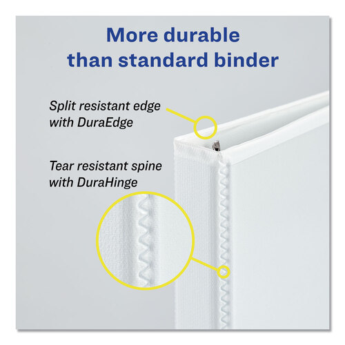 AVE09901 - Avery - Durable View Binder with DuraHinge and EZD Rings, 3 Rings, 5&quot; Capacity, 11 x 8.5, White, (9901)