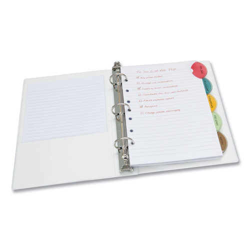 AVE11118 - Avery - Insertable Style Edge Tab Plastic Dividers, 7-Hole Punched, 5-Tab, 8.5 x 5.5, Translucent, 1 Set