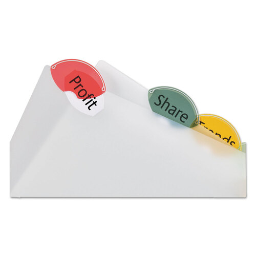 AVE11118 - Avery - Insertable Style Edge Tab Plastic Dividers, 7-Hole Punched, 5-Tab, 8.5 x 5.5, Translucent, 1 Set