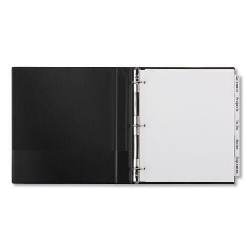AVE11221 - Avery - Insertable Big Tab Dividers, 5-Tab, Single-Sided Copper Edge Reinforcing, 11.13 x 9.25, White, Clear Tabs, 1 Set