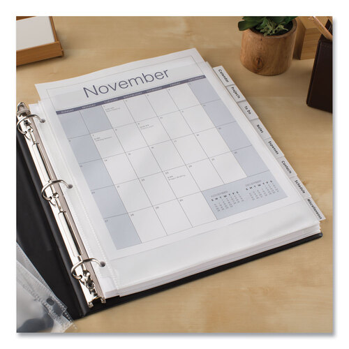 AVE11223 - Avery - Insertable Big Tab Dividers, 8-Tab, 11.13 x 9.25, White, Clear Tabs, 1 Set