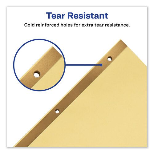 AVE11308 - Avery - Preprinted Laminated Tab Dividers with Gold Reinforced Binding Edge, 31-Tab, 1 to 31, 11 x 8.5, Buff, 1 Set