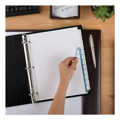 AVE11428 - Avery - Print and Apply Index Maker Clear Label Dividers, 12-Tab, White Tabs, 11 x 8.5, White, 1 Set
