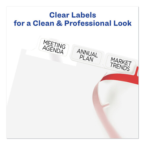 AVE11493 - Avery - Print and Apply Index Maker Clear Label Dividers, Big Tab, 8-Tab, 11 x 8.5, White, 5 Sets