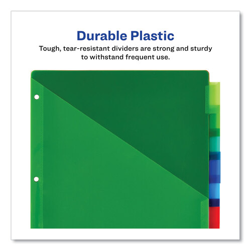 AVE11903 - Avery - Insertable Big Tab Plastic 1-Pocket Dividers, 8-Tab, 11.13 x 9.25, Assorted, 1 Set