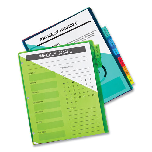 AVE11903 - Avery - Insertable Big Tab Plastic 1-Pocket Dividers, 8-Tab, 11.13 x 9.25, Assorted, 1 Set