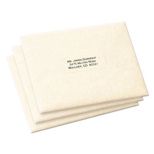 AVE15660 - Avery - Matte Clear Easy Peel Mailing Labels w/ Sure Feed Technology, Laser Printers, 1 x 2.63, Clear, 30/Sheet, 10 Sheets/Pack