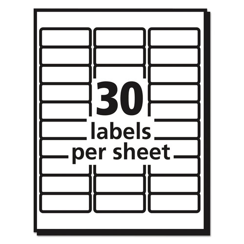 AVE15660 - Avery - Matte Clear Easy Peel Mailing Labels w/ Sure Feed Technology, Laser Printers, 1 x 2.63, Clear, 30/Sheet, 10 Sheets/Pack