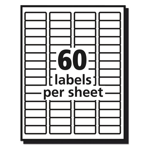 AVE15695 - Avery - Matte Clear Easy Peel Mailing Labels w/ Sure Feed Technology, Laser Printers, 0.66 x 1.75, Clear, 60/Sheet, 10 Sheets/Pack